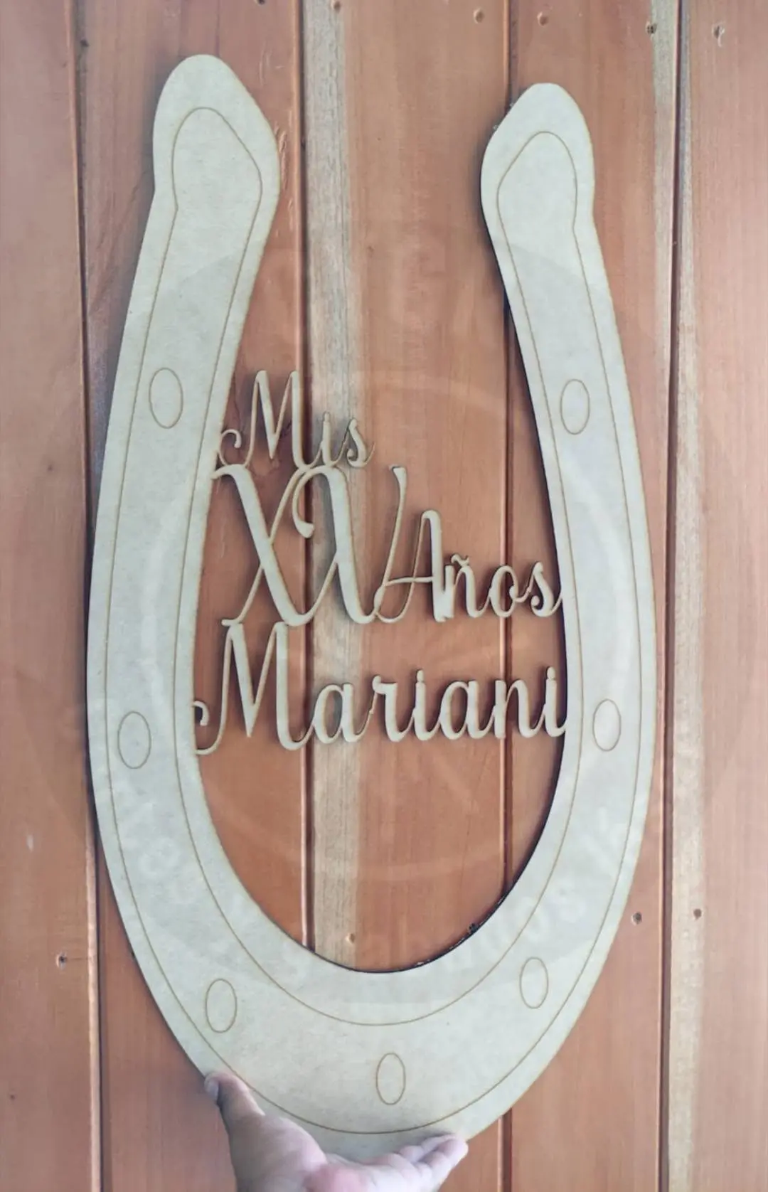 Letrero de herradura personalizado para XV años